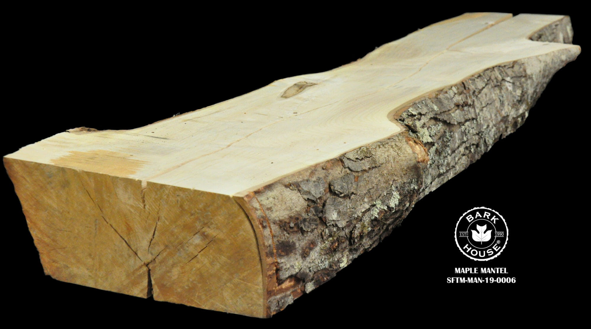 Maple Live Edge Mantel Sftm Man Bark House