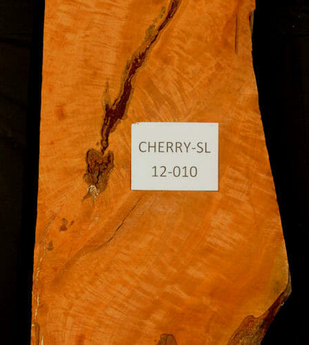 Cherry live edge wood slab for sale for desks, tables, designer wall treatments, other. Item #Cherry-SL-12-010