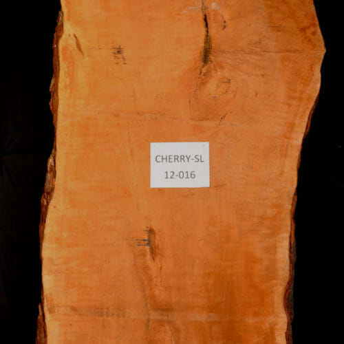 Cherry live edge wood slab for sale for desks, tables, designer wall treatments, other. Item #Cherry-SL-12-016