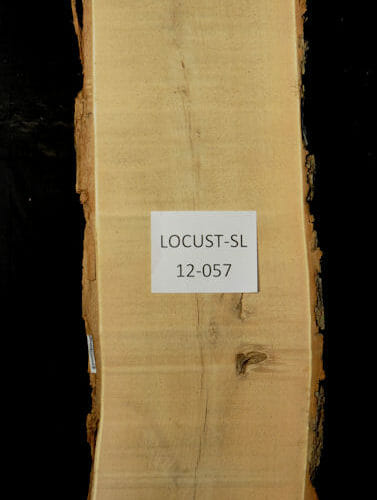 Locust live edge wood slab for sale for desks, tables, designer wall treatments, other. Item #Locust-SL-12-057