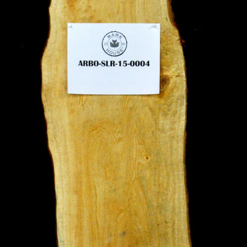 Arbovitae live edge wood slab for sale for desks, tables, designer wall treatments, other. Item #ARBO-SLR-15-0004