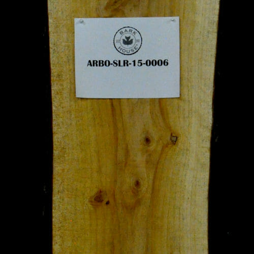 Arborvitae live edge wood slab for sale for desks, tables, designer wall treatments, other. Item #ARBO-SLR-15-0006