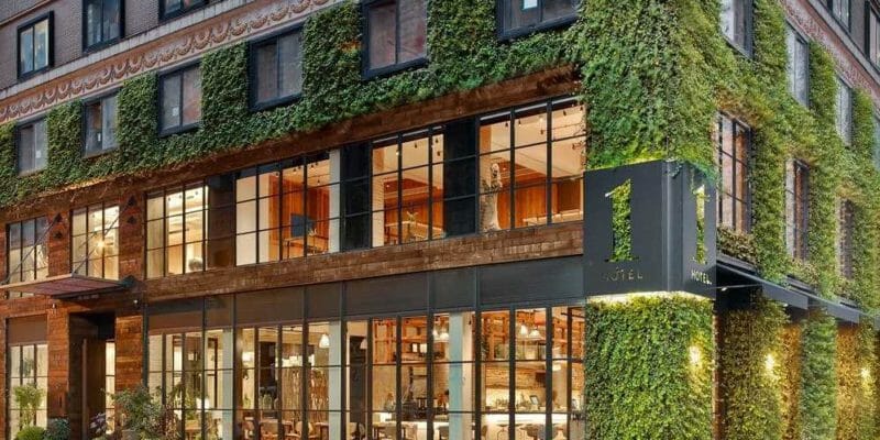 1 Hotel in NYC - front - bark house bark panels in elevators