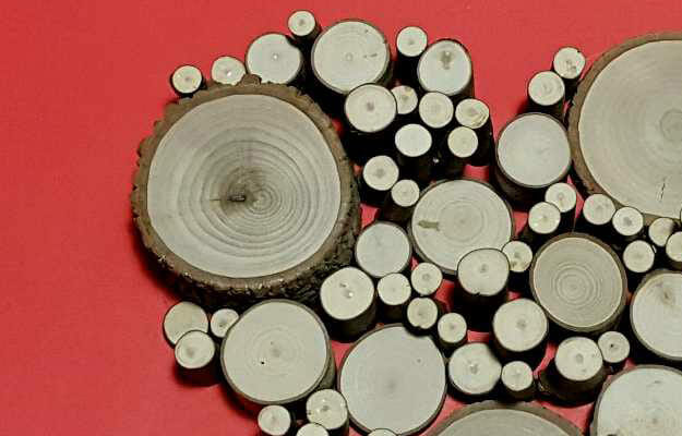Poplar End Cuts in heart shape