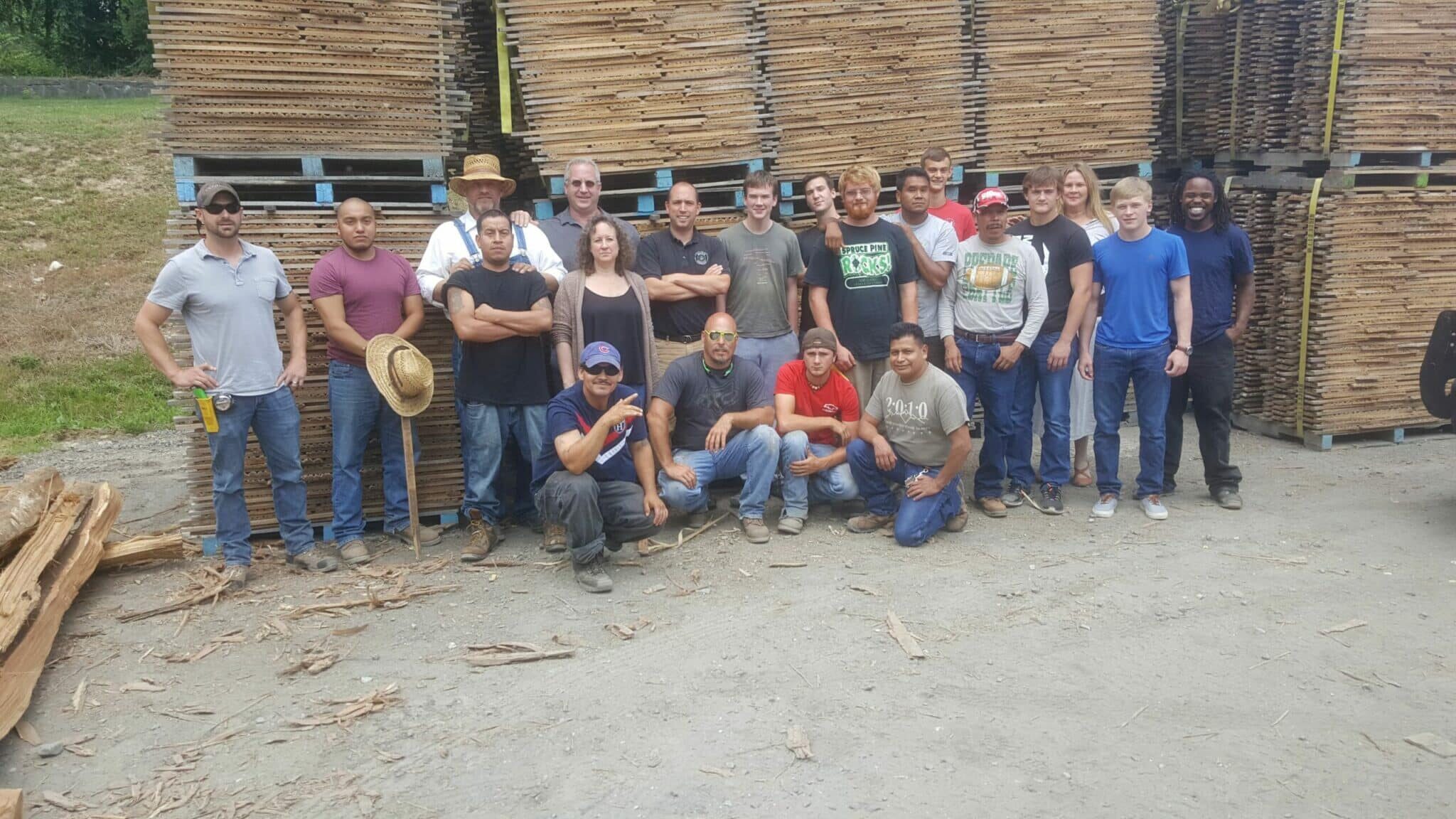 The Yard and Office Crew of the Bark House at Highland Craftsmen, Inc.