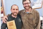 Ryan Crawley, sales, and Lang Hornthal: Bark House wins 2017 Support of Local forests award from Root Cause.