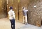Jonathan Jackson of WSDIA (We Should Do it All) visits Bark House's warehouse to view Poplar Panels for NIKE HQ