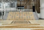 NIKE Basketball Court with Bark House brand poplar bark wall panels