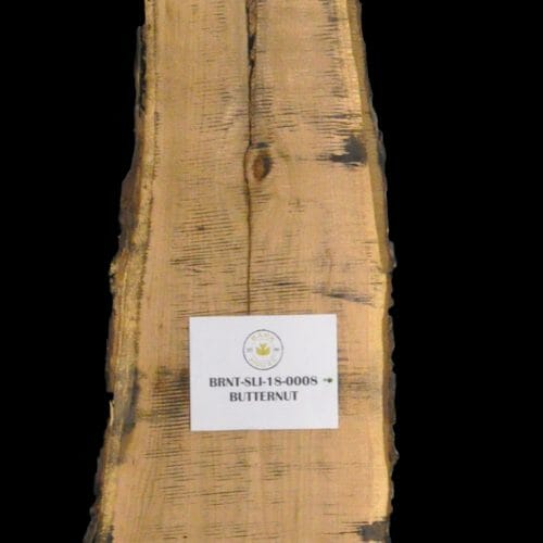 Butternut Live Edge Wood Slab for sale at Bark House BRNT-SLI-18-0008