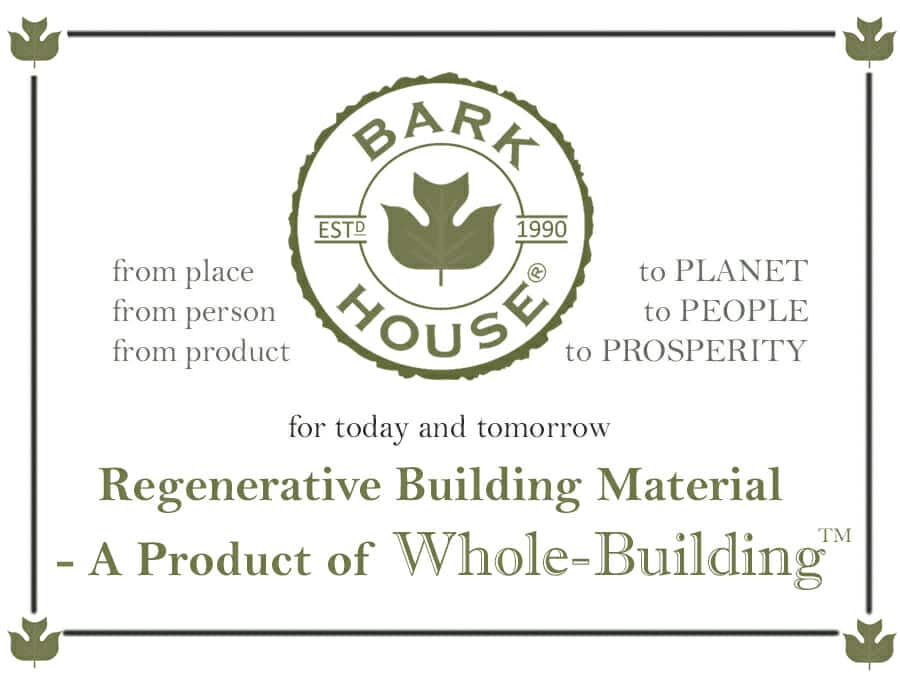 Regenerative Building Materials: Bark House Products... natural bark wall covering, panels, sheets