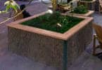 Bark House Poplar Panels are used to create tree planters in Rockefeller Center.