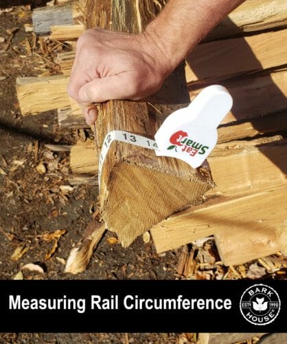 Bark House Black Locust Rails: how to measure the circumference