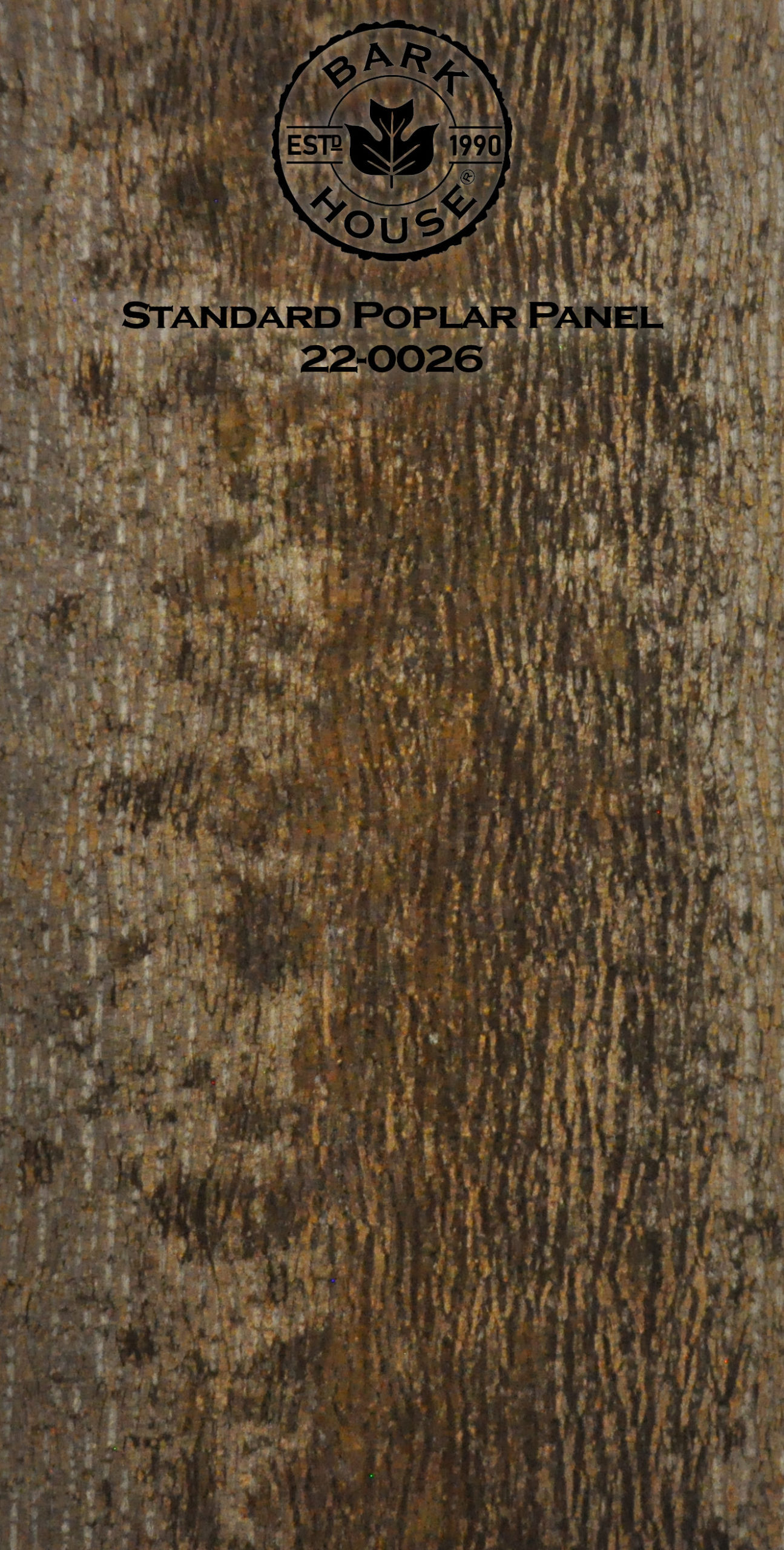 Bark House poplar bark panel SKU POPP-STD-22-0026