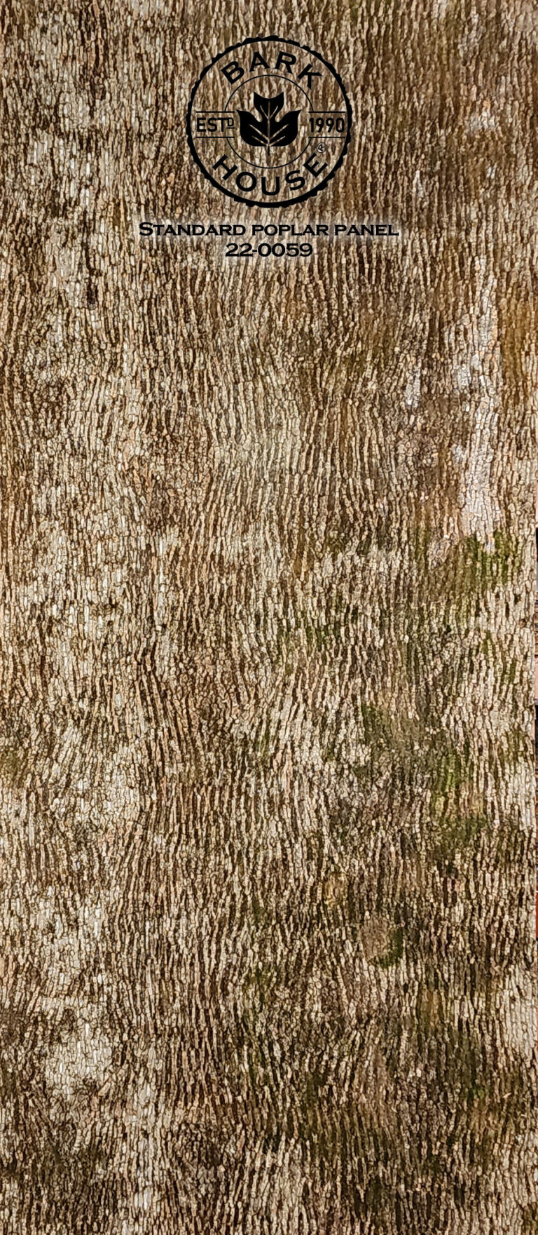 Bark House poplar bark panel SKU POPP-STD-22-0059