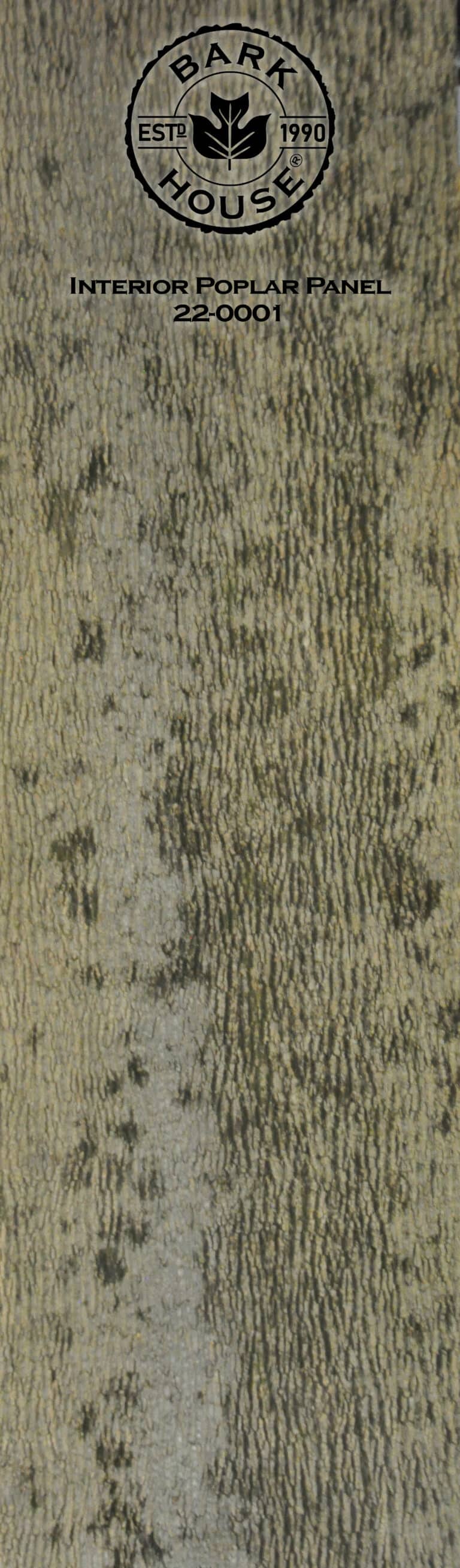 Bark House poplar bark panel SKU POPP-INT-22-0001