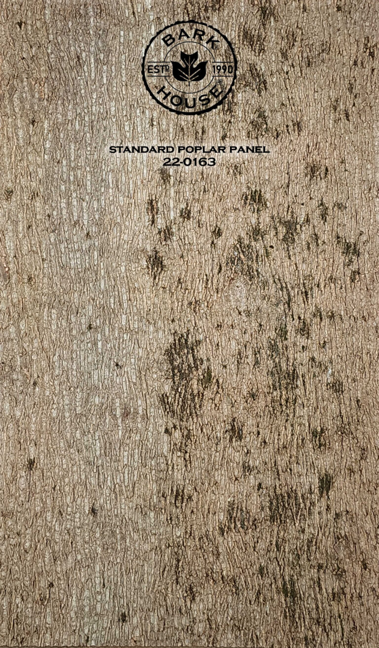 Bark House poplar bark panel SKU POPP-STD-22-0163