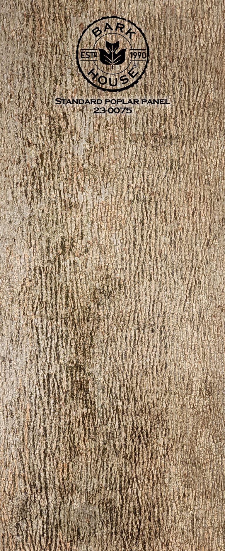 Bark House poplar bark panel SKU POPP-STD-23-0075