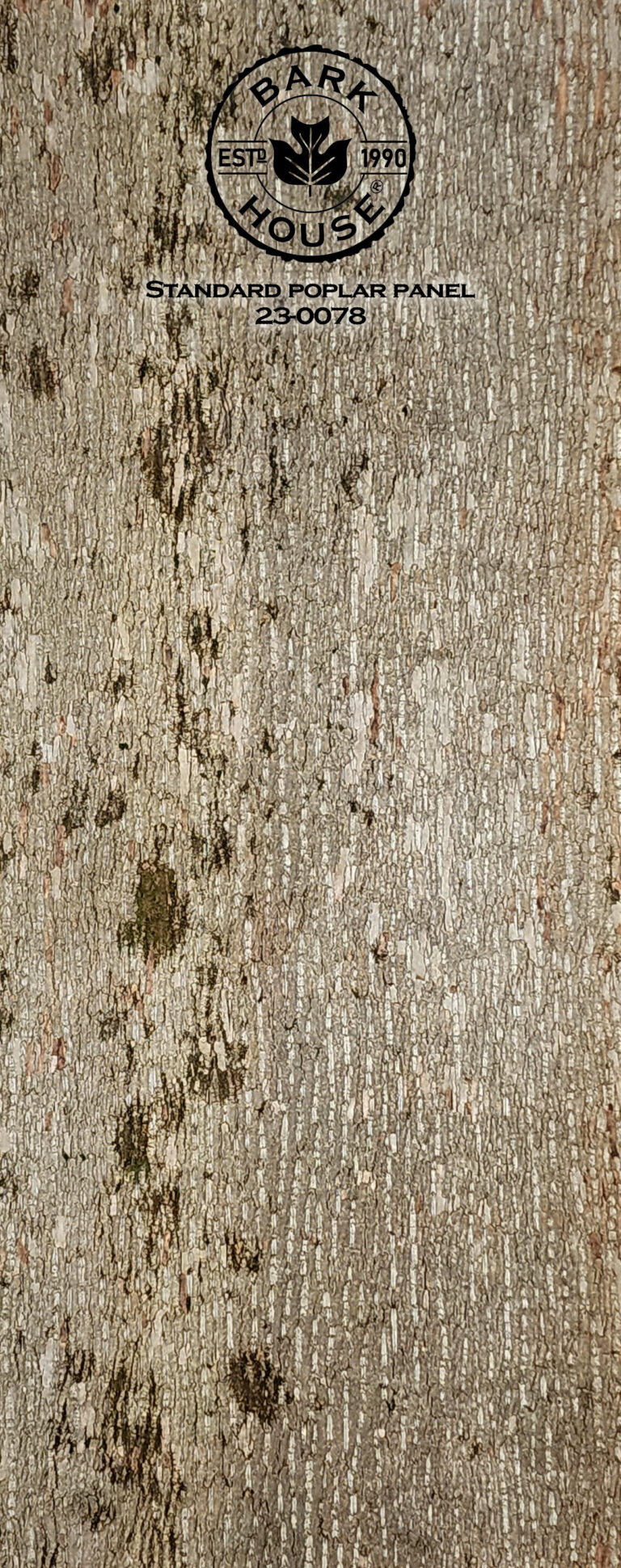 Bark House poplar bark panel SKU POPP-STD-23-0078