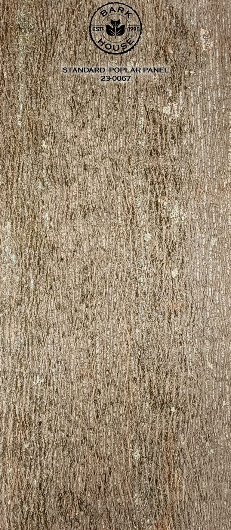 Bark House poplar bark panel SKU POPP-STD-23-0067